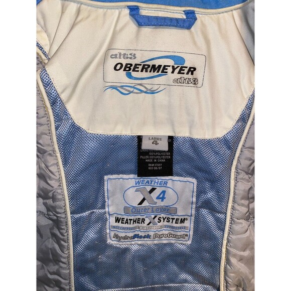 Obermeyer Alt3 Ski Jacket Women Large Blue Hydroblock Fusion Weather X4 Full-Zip - Picture 12 of 16